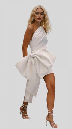 Bow & Bold - rochie din tafta cu funda statement