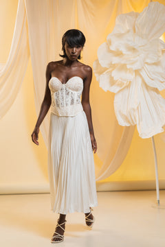 Ivory Flame Chantilly Corset